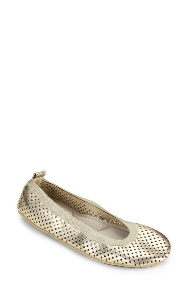 ヨシサムラ レディース シューズ パンプス Yosi Samra Samara Foldable Ballet Flat Gold ゴールド