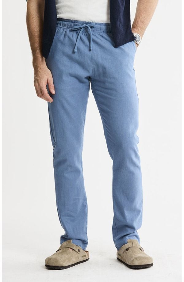 ジャックスガールフレンド メンズ ボトムス カジュアルパンツ リネン JACHS Linen Blendrawstring Pants Horizon Blue ブルー