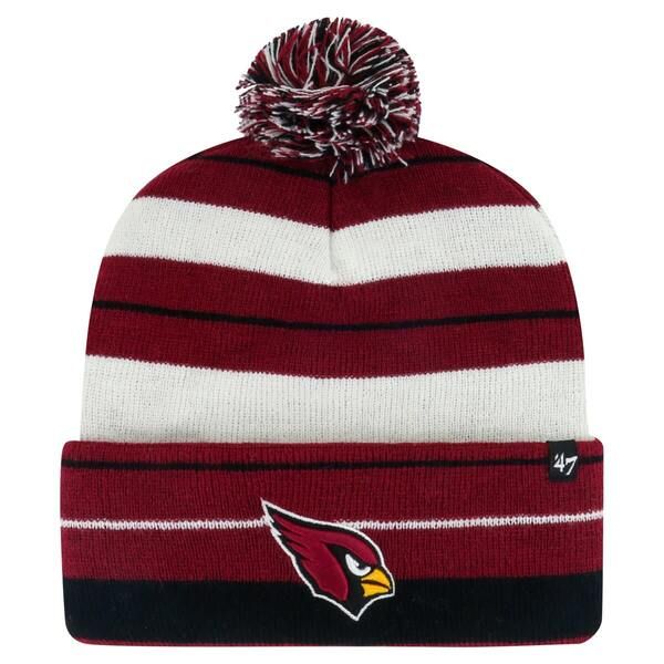 フォーティーセブン メンズ アクセサリー 帽子 ニット Mens 47 Cardinal Arizona Cardinals Powerline Cuffed Knit Hat with Pom Ca