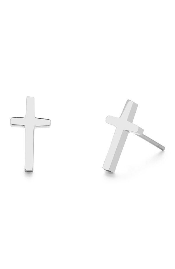 ブルックアンドヨーク メンズ アクセサリー ピアス・イヤリング Tシャツ Brook and York Menstainlessteel Cross Earring sILVER シルバー