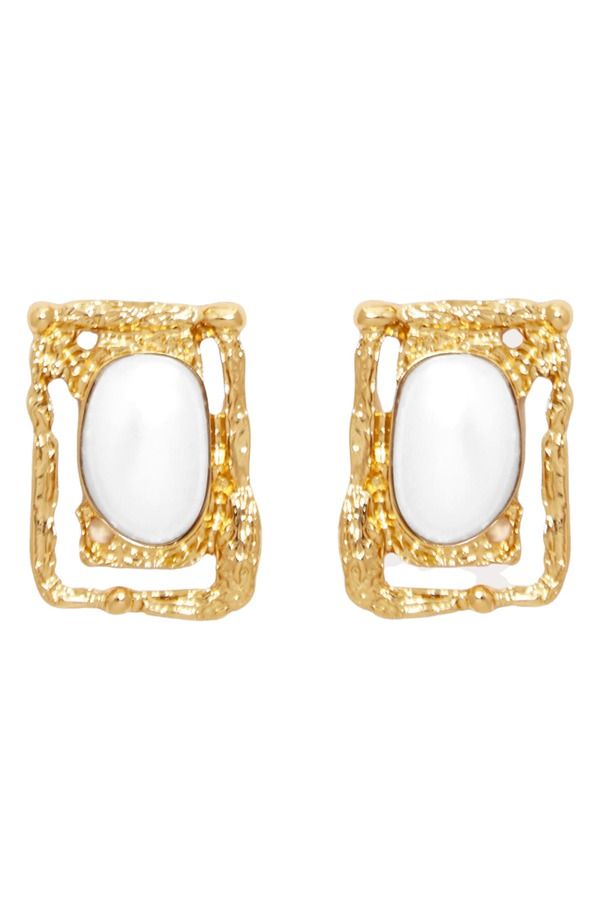 プティ モーメンツ レディース アクセサリー ピアス・イヤリング Petit Moments Coastal Gem Quartz Stone Stud Earrings GOLD PEARL パール 10,205円