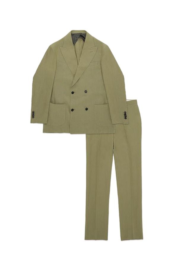 フォルテラ メンズ ボトムス カジュアルパンツ リネン Fortela Marcello Linen Suit Green グリーン