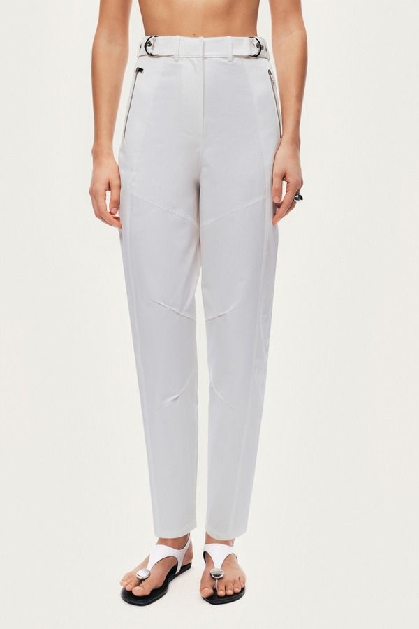 ノクチューン レディース ボトムス レギンス パンツ ハイウエスト Nocturne HighWaistailo red Tape red Pants White ホワイト