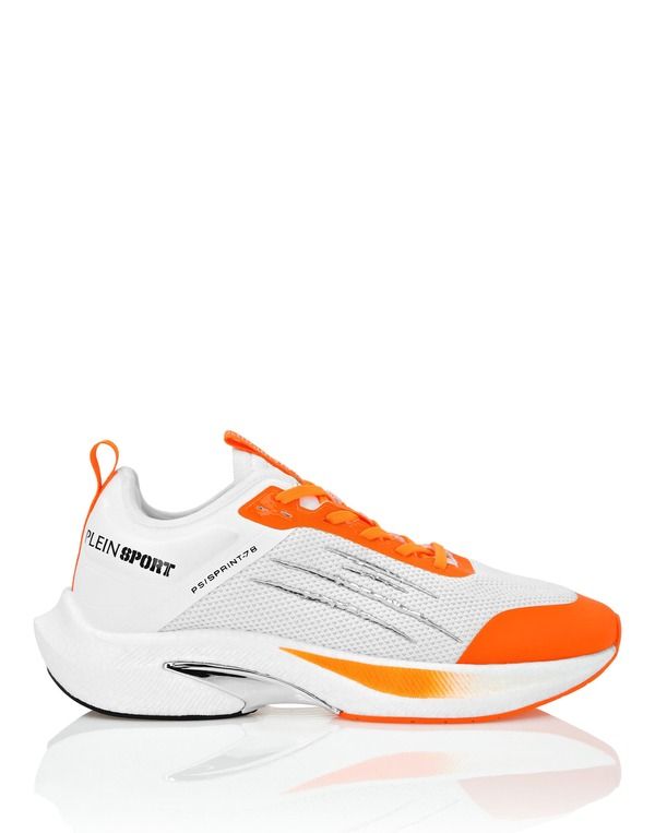 プレイン スポーツ レディース シューズ スニーカー プリント PLEIN SPORT Sprint 78 Unisex Unisex Whiteorangefluo ホワイト