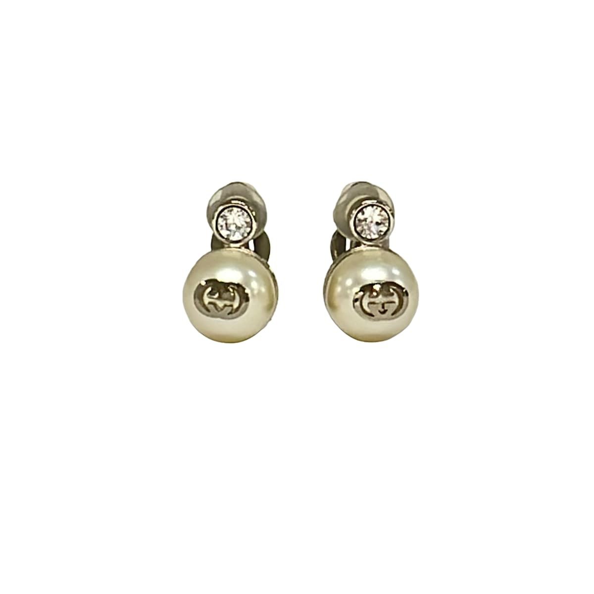 GUCCI(グッチ) イヤリング美品 GG アイボリー
