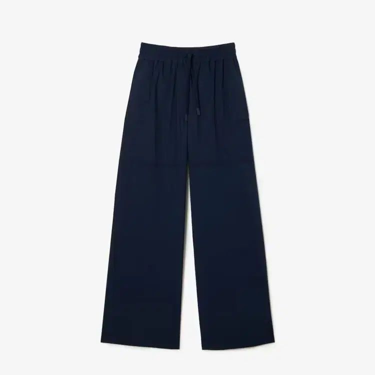 ラコステ レディース ルーズフィット ドローストリング パンツ ネイビー 34(S) 新品