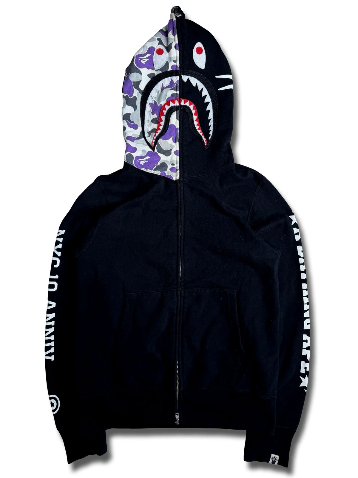 アベイシングエイプ NEW YORK 10周年 LIBERTY : IN OUR COSMOS シャーク フルジップアップフーディー