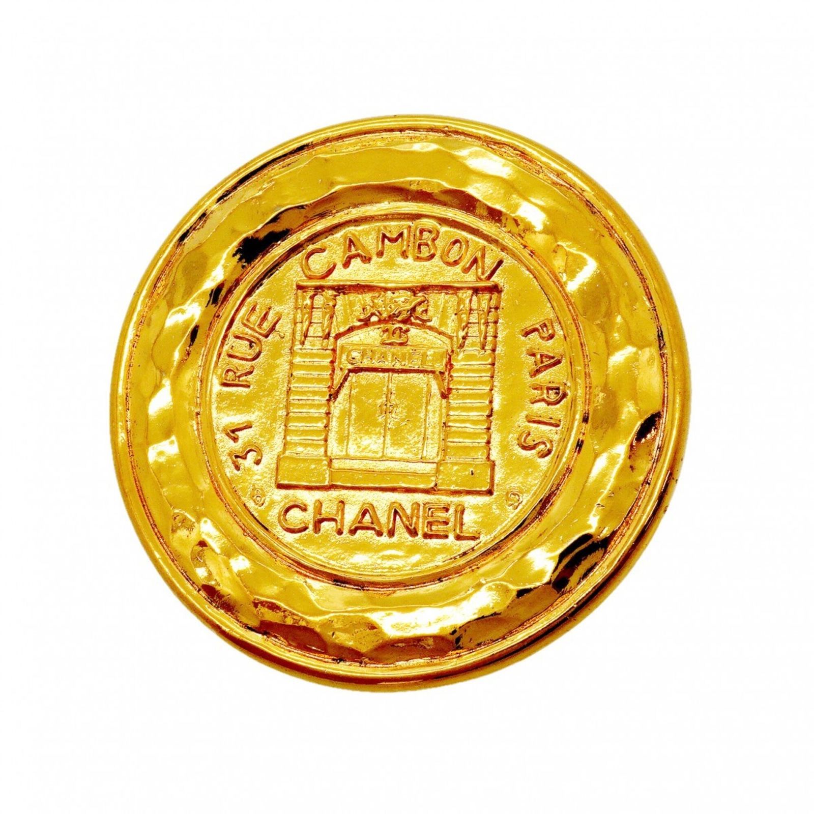 シャネル(Chanel) シャネル ブローチ ココマーク シャネル カンボン サークル GPメッキ ゴールドレディース