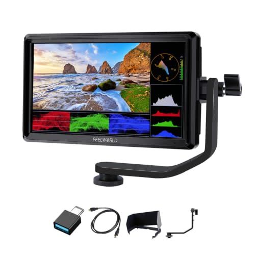 R★FEELWORLD S55 V3 6インチ フィールドモニター [ 4K HDMI ] カスタム 3D LUT 【チルトアーム+収納ケース付き】 1920 x 1080 FHD IPSパネル 1000:1コントラスト比 160°広視野角 94333871