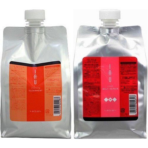 ルベル IAU イオ クレンジング クリアメント シャンプー 1000ml＆イオ クリーム メルトリペア トリートメント1000ml 詰め替えセット