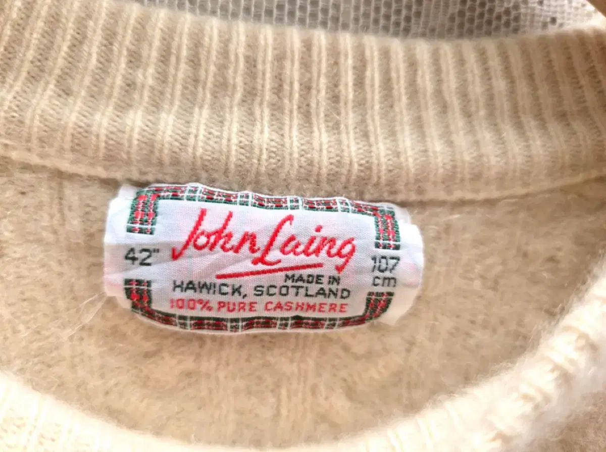 (made in scotland)ピュア カシミア100% John Laing ジョン レイン ニット