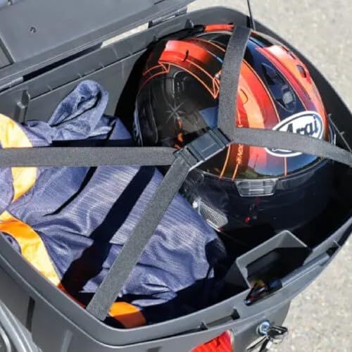 モトボワットBB バイク リアボックス 大容量 50L バックレスト 背もたれ付き 汎用 着脱可能 軽量 ハンドル付 原付 スクーター ブラック ツーリング キャンプ 通勤 通学 BB50ADVpms f4fe99cd