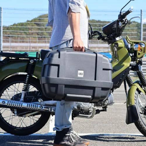 モトボワットBB バイク リアボックス 大容量 50L バックレスト 背もたれ付き 汎用 着脱可能 軽量 ハンドル付 原付 スクーター ブラック ツーリング キャンプ 通勤 通学 BB50ADVpms f4fe99cd