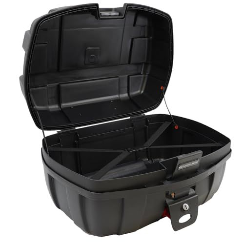 モトボワットBB バイク リアボックス 大容量 50L バックレスト 背もたれ付き 汎用 着脱可能 軽量 ハンドル付 原付 スクーター ブラック ツーリング キャンプ 通勤 通学 BB50ADVpms f4fe99cd