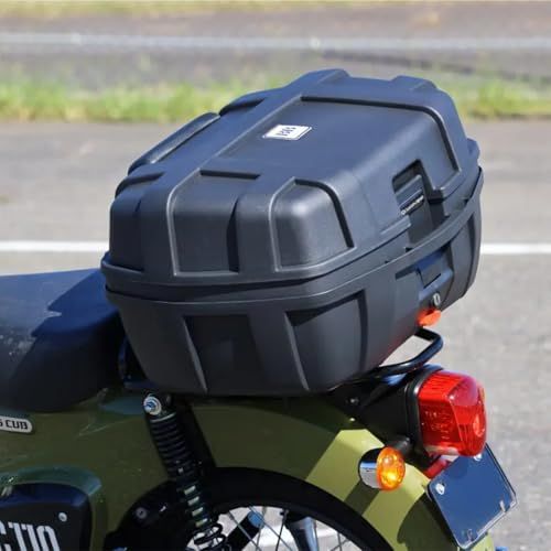 モトボワットBB バイク リアボックス 大容量 50L バックレスト 背もたれ付き 汎用 着脱可能 軽量 ハンドル付 原付 スクーター ブラック ツーリング キャンプ 通勤 通学 BB50ADVpms f4fe99cd