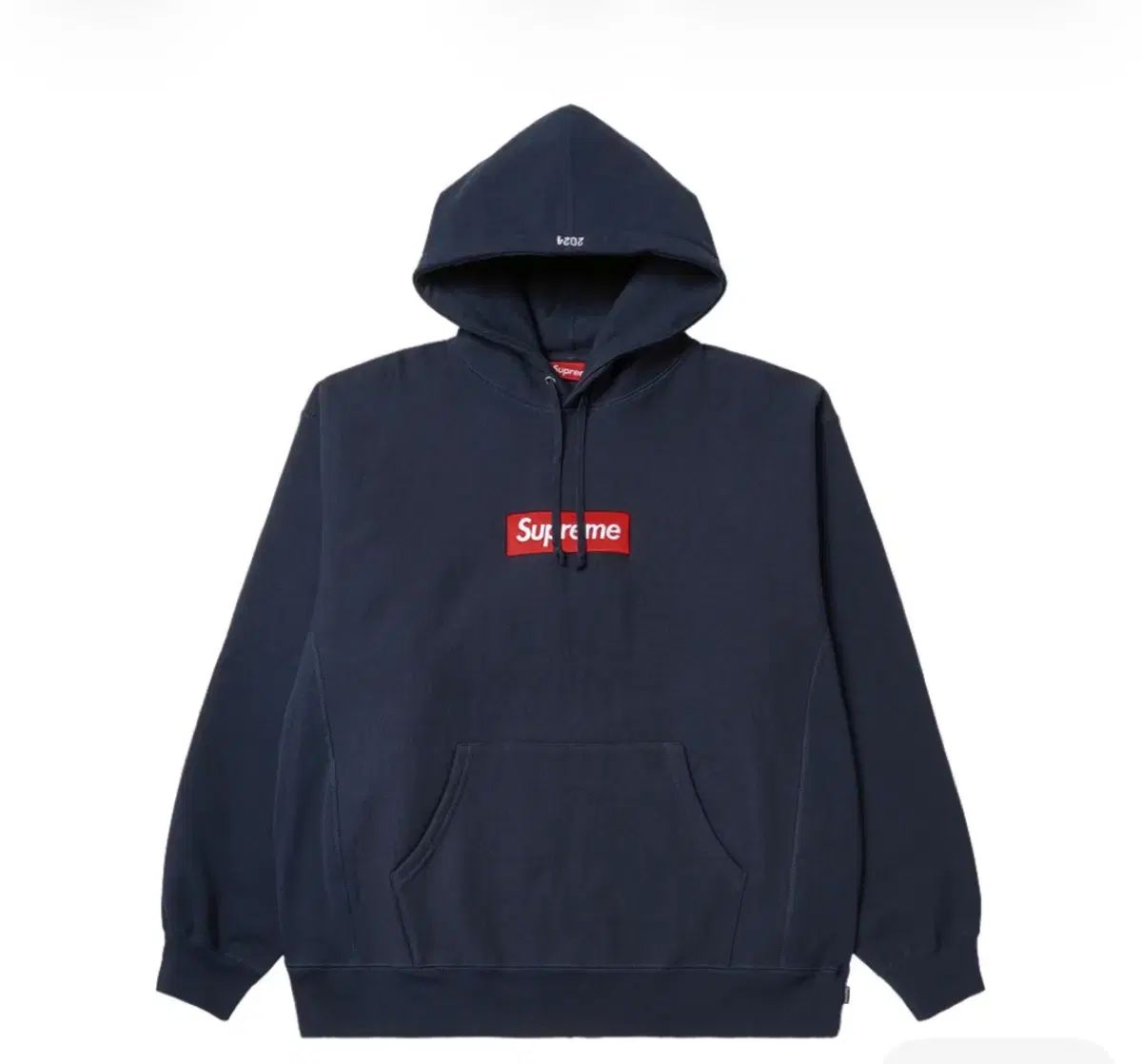 Supreme ボックスロゴ フーディー ネイビー M 24fw