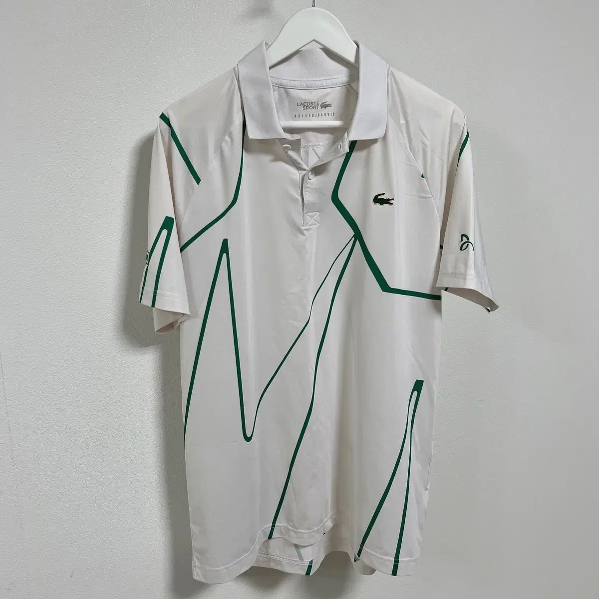 LACOSTE ラコステ コービー ビーチ トップス 白 緑