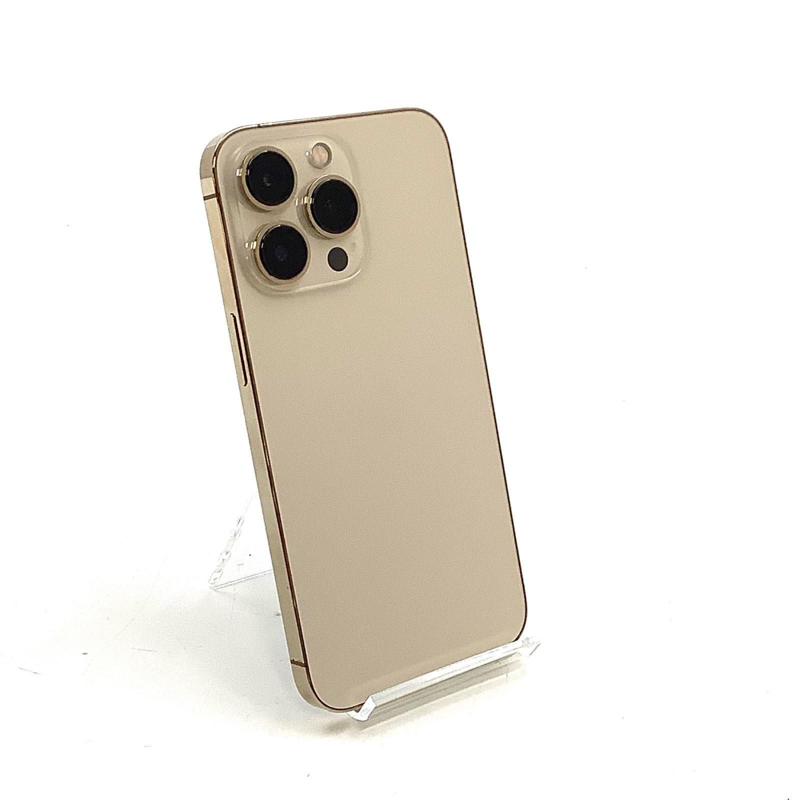 【全額返金保証】【最速発送】 iPhone 13 Pro 128GB ゴールド au SIMフリー 白ロム 美品 動作確認済 82%