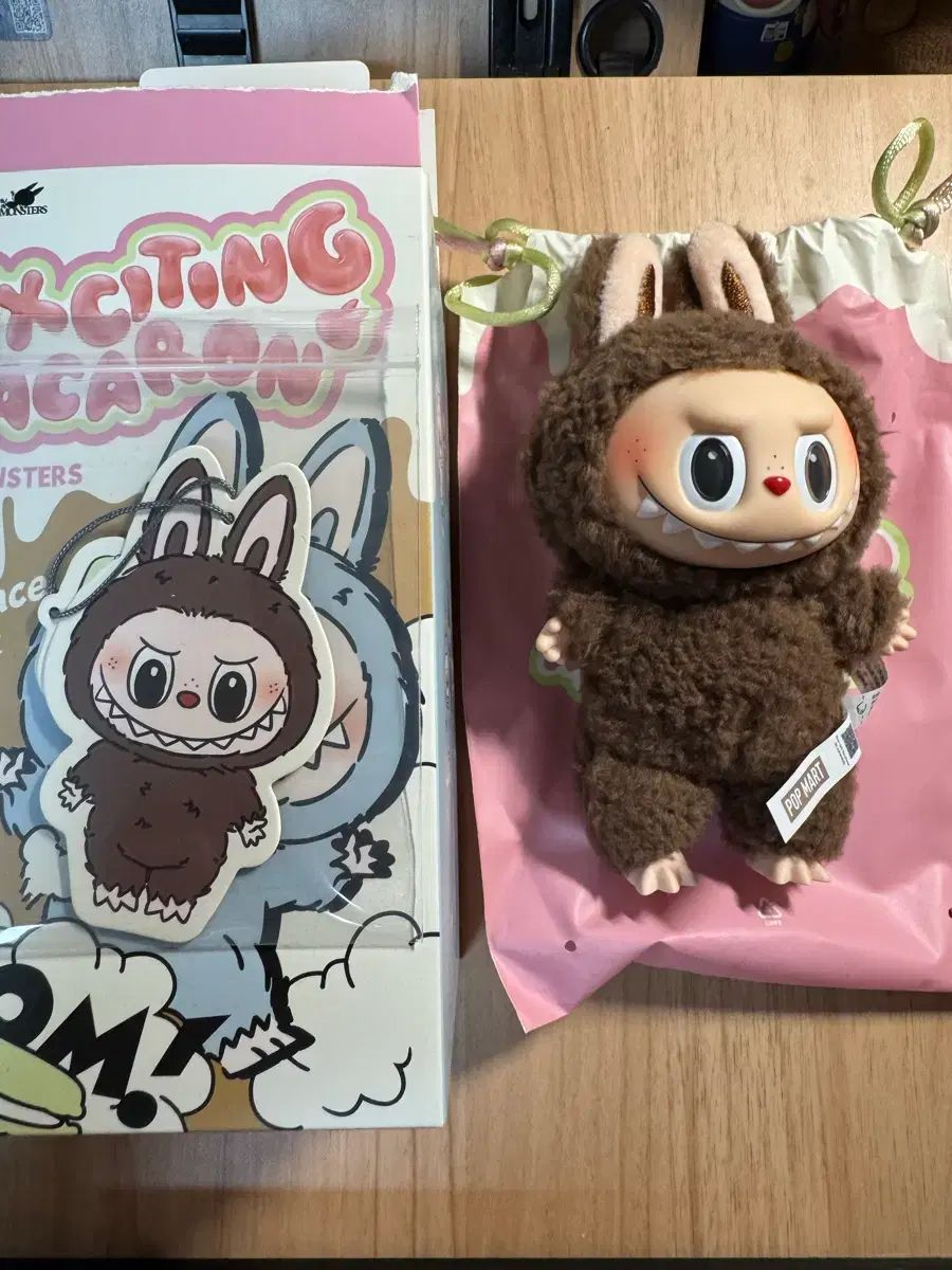 開封のみ POP MART Labubu(ラブブ） マカロン Secret Honey シークレットハニー 夜ココア ぬいぐるみ キーホルダー