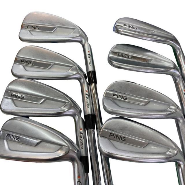 【中古】 ピン G700 9S アイアンセット IR 純正特注シャフト (フレックスR) メンズ 男性用 右利き 右用 Dランク ゴルフクラブ