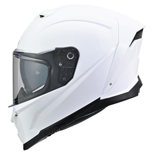 デイトナ(Daytona) バイク ヘルメット フルフェイス SG規格 高強度ABS インナーバイザー / スピーカーホール 装備 DN-012SV ホワイト Lサイズ(59-60cm) 66643pms 4bcb9f40