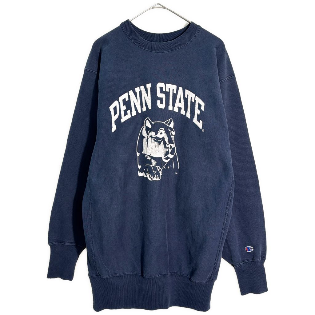 90年代 USA製 Champion チャンピオン REVERSE WEAVE リバースウィーブ スウェット カレッジ ネイビー(メンズ XX-LARGE)中古 古着 Y7219