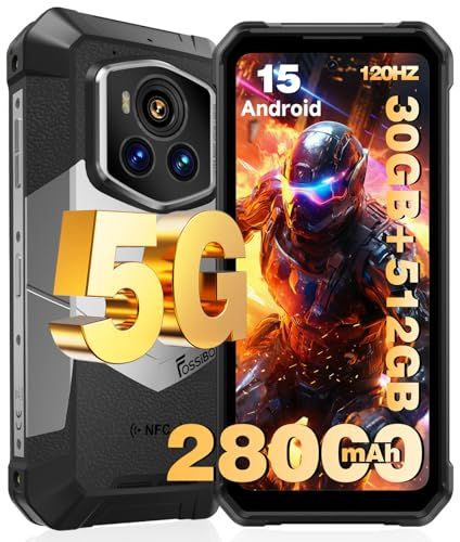 「5G対応」FOSSiBOT F107 Pro SIMフリー スマホ 本体 Android 15 スマホ 30GB RAM+512GB ROM 2TB拡張可能 28000mAhの大容量バッテリー 81,160円