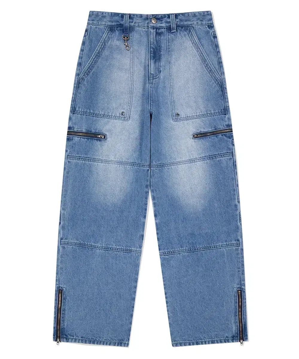 新品 マハグリッド FATIGUE ZIP DENIM PANT BLUE S サイズ