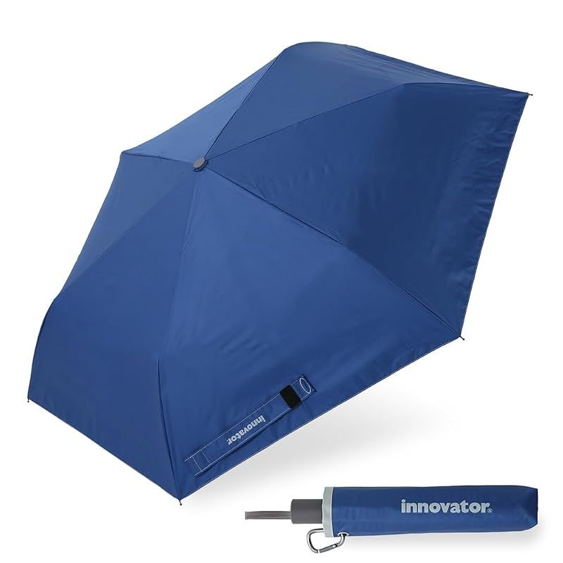 【新品】 小川(Ogawa) 折りたたみ傘 メンズ 日傘 晴雨兼用 遮熱 遮光 UVカット 99%以上 ワンタッチ自動開閉 途中で飛び出さない 安全装置付き 55cm innovator はっ水 ディープブルー 紫外線対策 日傘男子 ギフト 18758