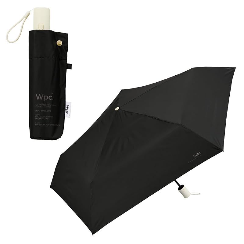 【新品】 Wpc. 遮光プレーンオートマティック 日傘 自動開閉 遮光率100% UVカット率100% 折りたたみ傘 WECAU-2607-102 ブラック