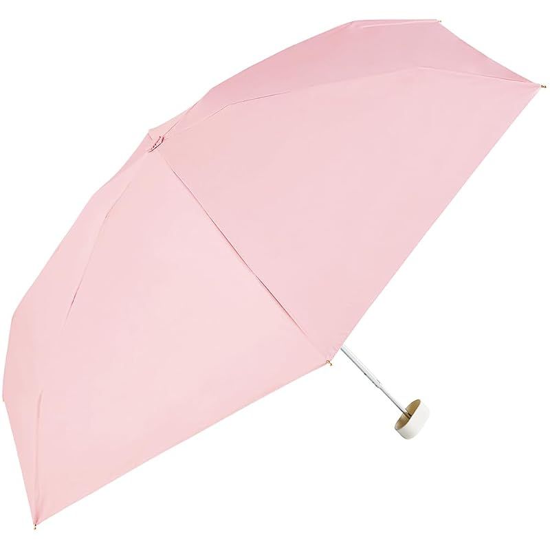 【新品】 ビコーズ because 折りたたみ傘 47cm 晴雨兼用 完全遮光 軽量 PUファボカラーミーアンブレラ 日傘 雨傘 遮熱 ピンク B-095847