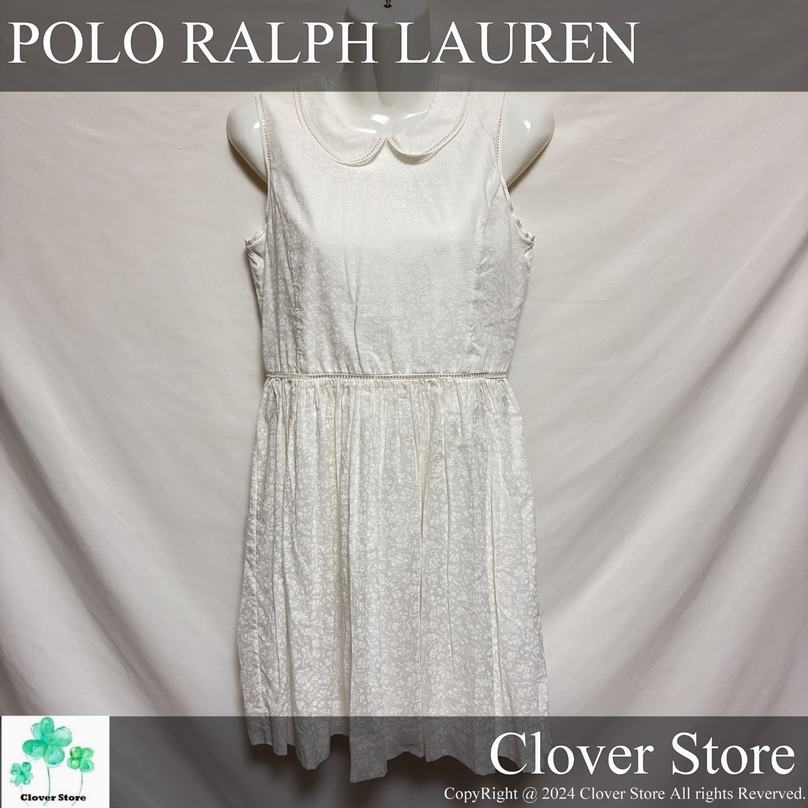 価格交渉お気軽にどうぞ！ ！ 【未使用Nランク】Polo Ralph Lauren ポロラルフローレン ワンピース 160cm ホワイト