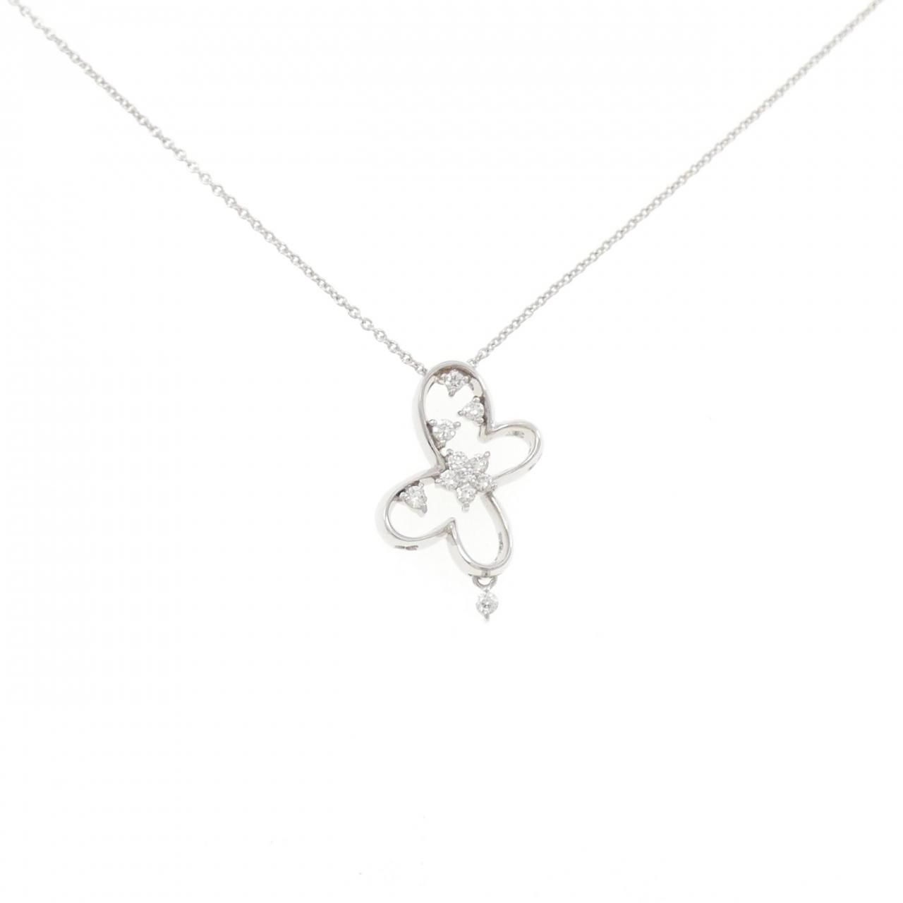 K18WG ダイヤモンド ネックレス 0.11CT