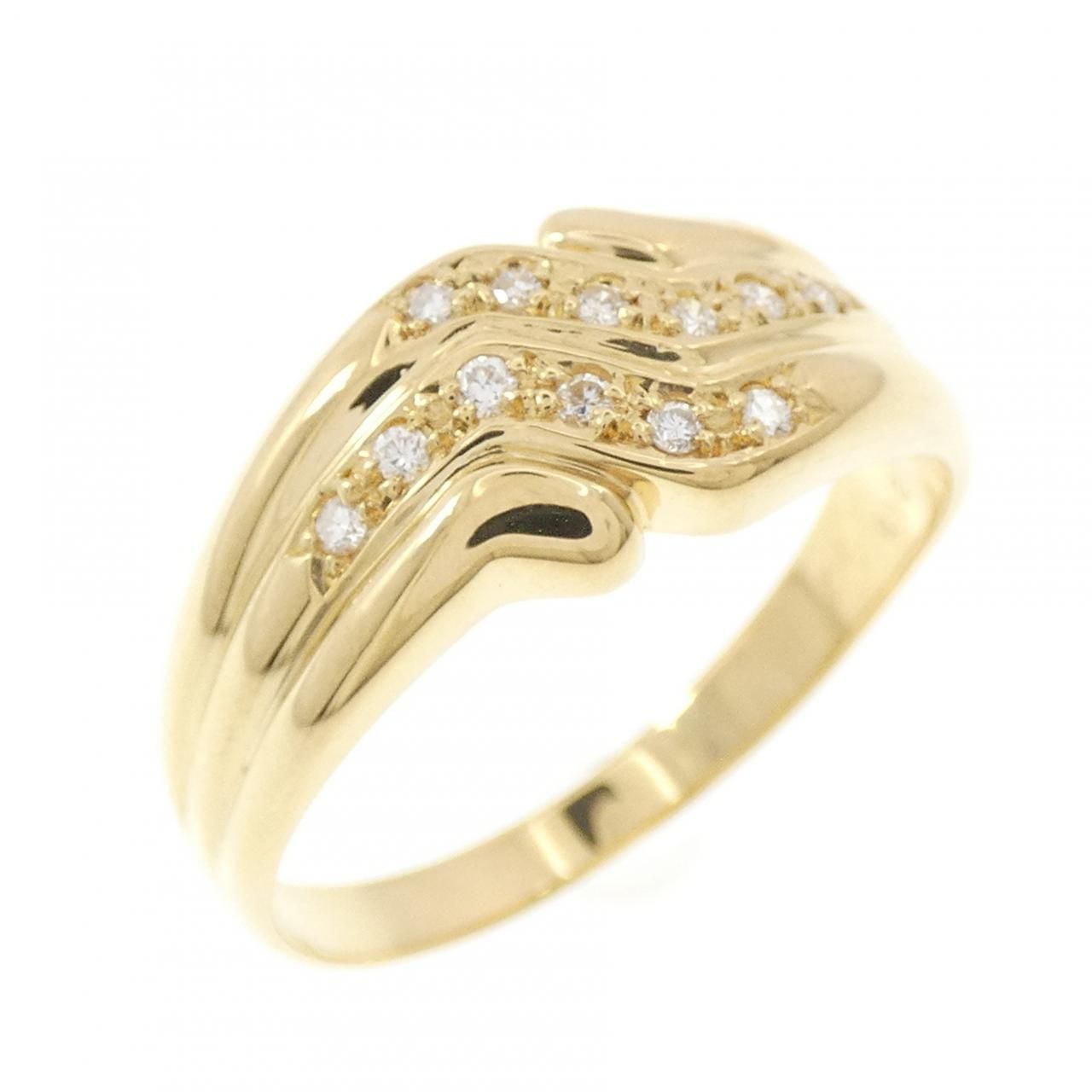 K18YG ダイヤモンド リング 0.12CT