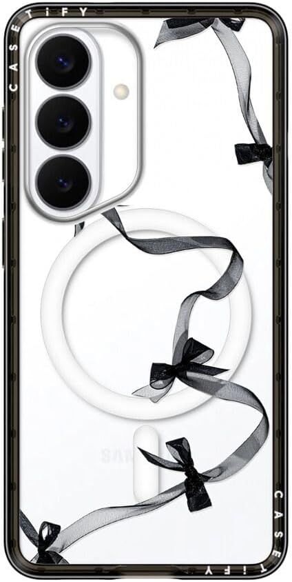 CASETiFY コンパクト for Samsung Galaxy S26 ケース [MagSafe対応/薄型 軽量/耐衝撃] - Black Organza Ribbons - ブラック 10,360円