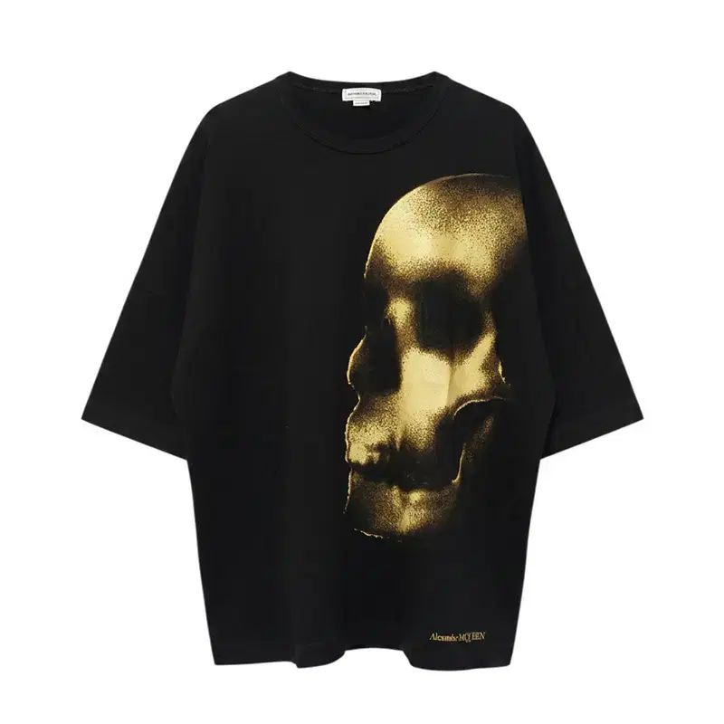 アレキサンダー・マックイーン ブラック スカルプリント メンズ Tシャツ 110 30,193円