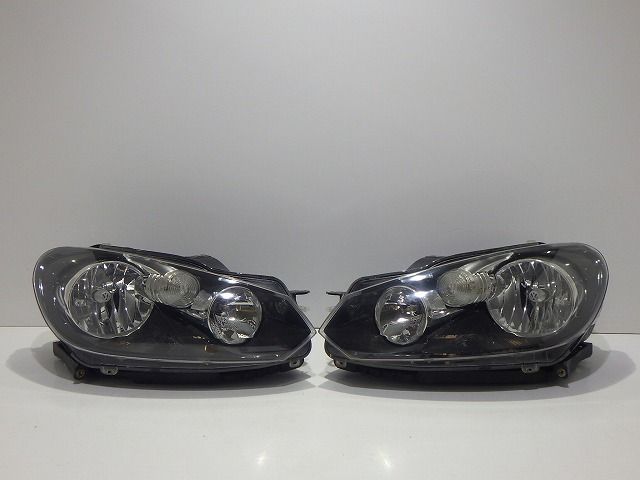 VW　ワーゲン　ゴルフ6　ヘッドライト　左右　ハロゲン　1KCBZ　5K2.941.006/5K2.941.005　コーティング　260718213
