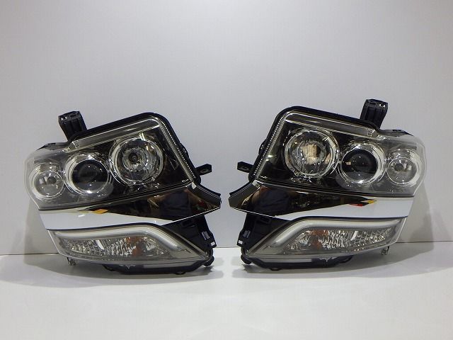 N-BOX　カスタム　ヘッドライト　左右　HID　JF1　JF2　前期　100-62038　4　ブルー　コーティング　綺麗　260717005
