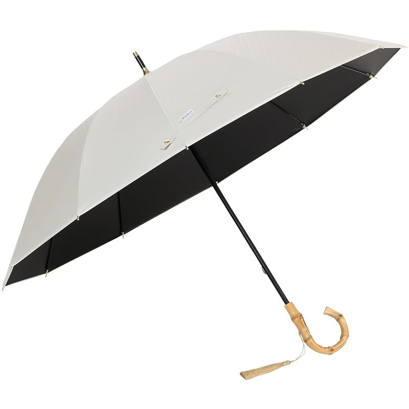 【新品】 マブ(mabu) 日傘 UVカット 100 傘 日傘兼用雨傘 レディース 50cm 12本骨 「 江戸 」 卯の花 SMV-41952 雨傘 遮光 晴雨兼用傘 おしゃれ 可愛い 軽量 和柄 人気 大きい 女性用 umbrella