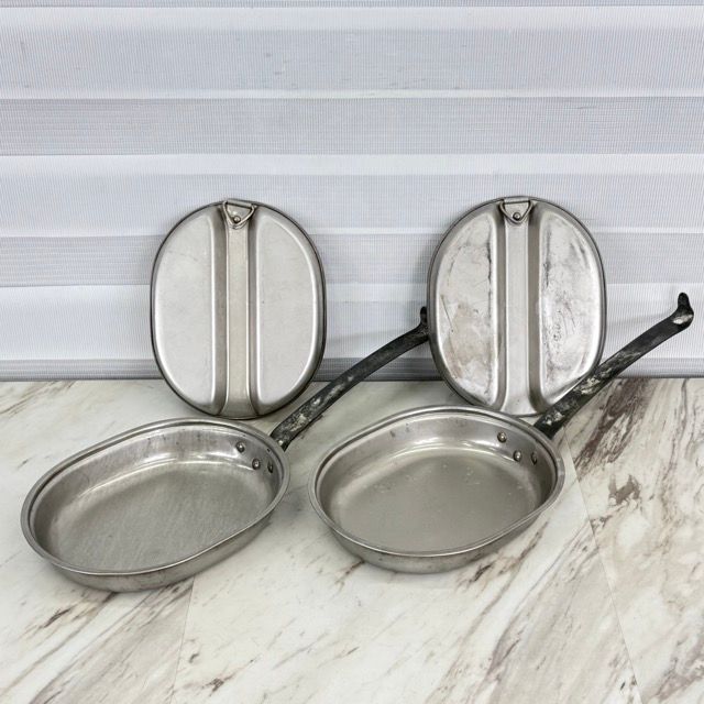 米軍? メスキットパン 2個セット 【中古】約17x21.5x4cm キャンプ アウトドア 食器/517829 15,120円