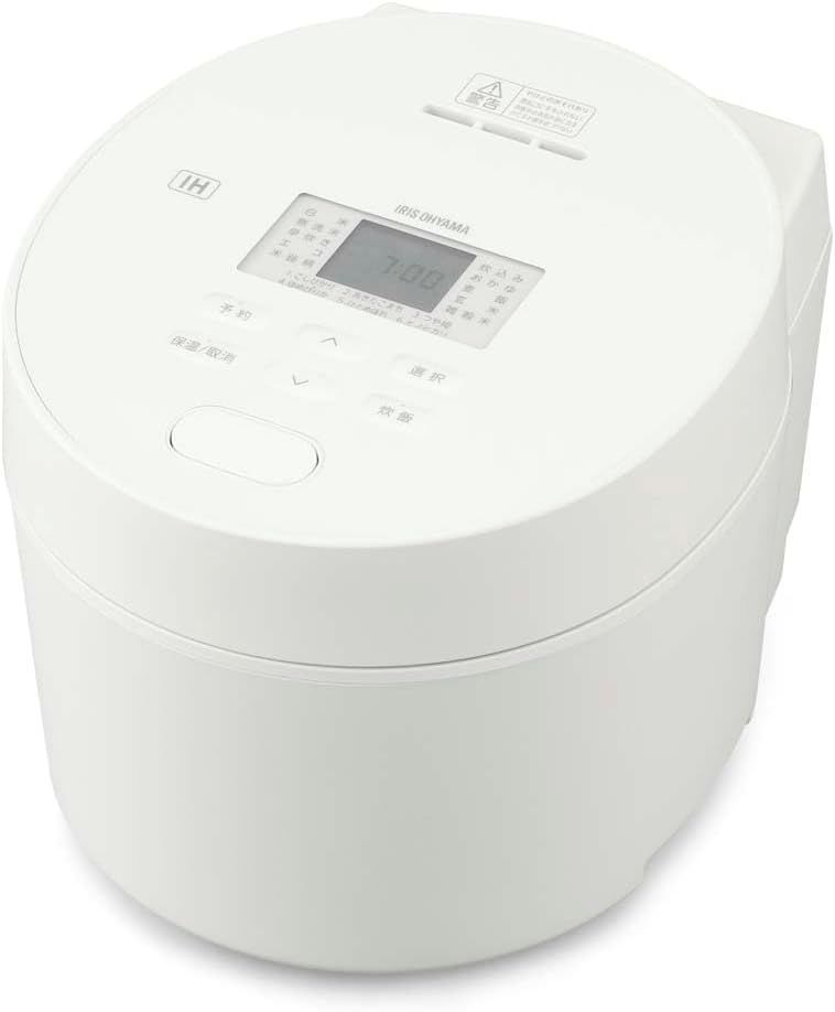 【お手入れ簡単進化した早炊き】 アイリスオーヤマ 炊飯器 3合 IH式 一人暮らし 50銘柄炊き分け機能 早炊き25分 極厚RC-ISA30-W ホワイト