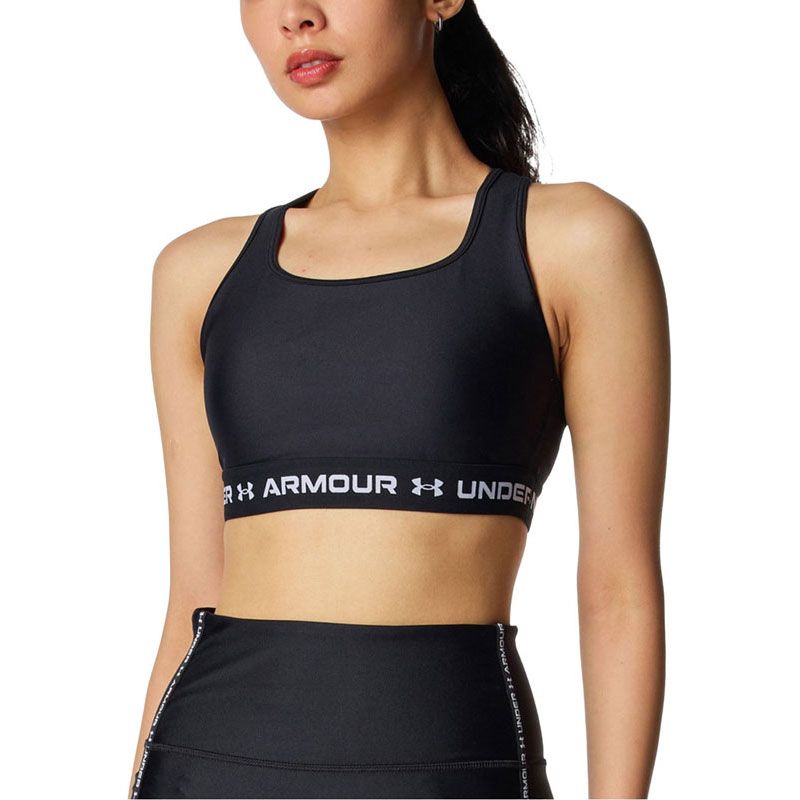 Under Armour Under Armour UA Cross Back Bra Medium Support Multi Sport Undershirt Bra (6012598-001), Black