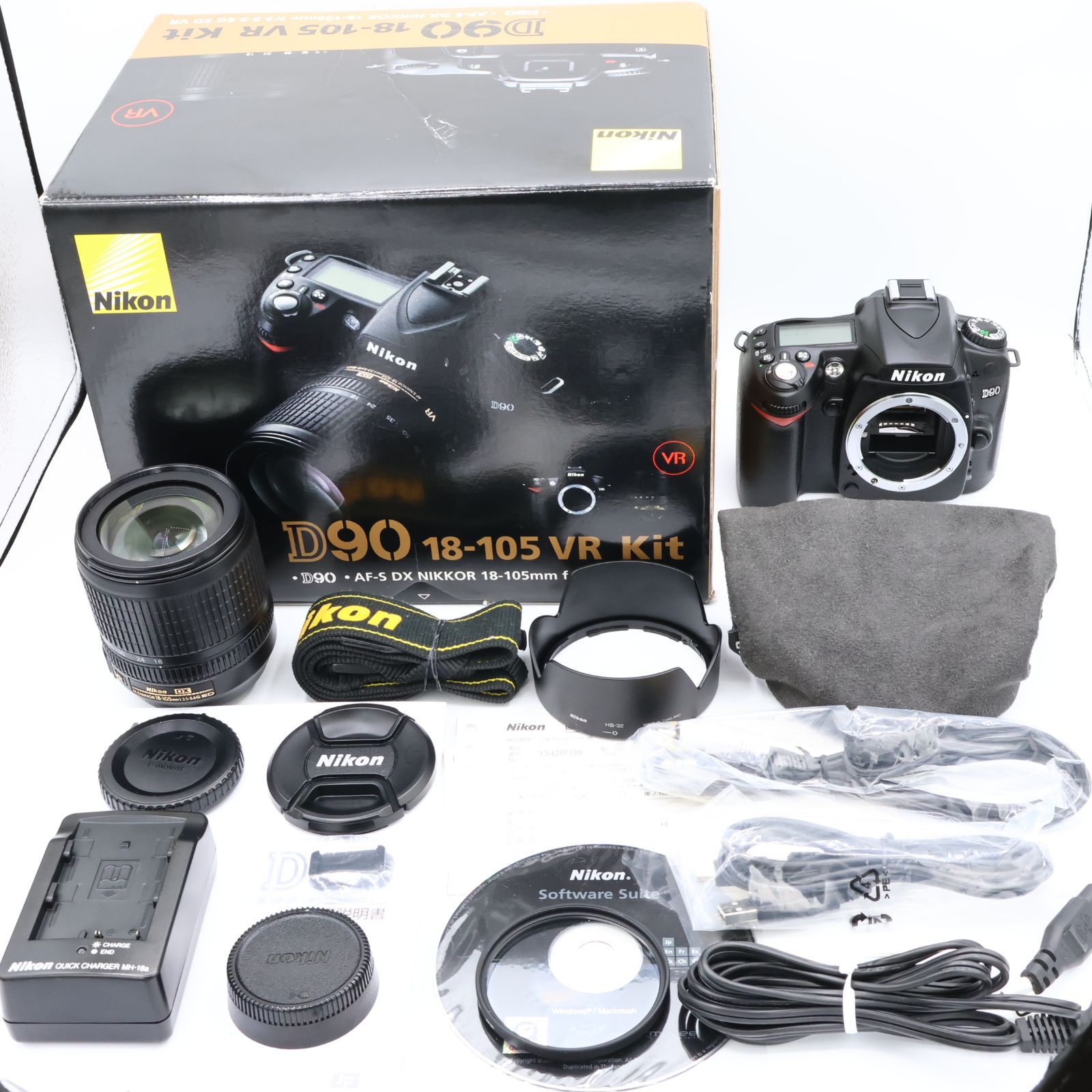【シャッター回数：445回】Nikon ニコン デジタル一眼レフカメラ D90 AF-S DX 18-105 VRレンズキット #260727_2279152