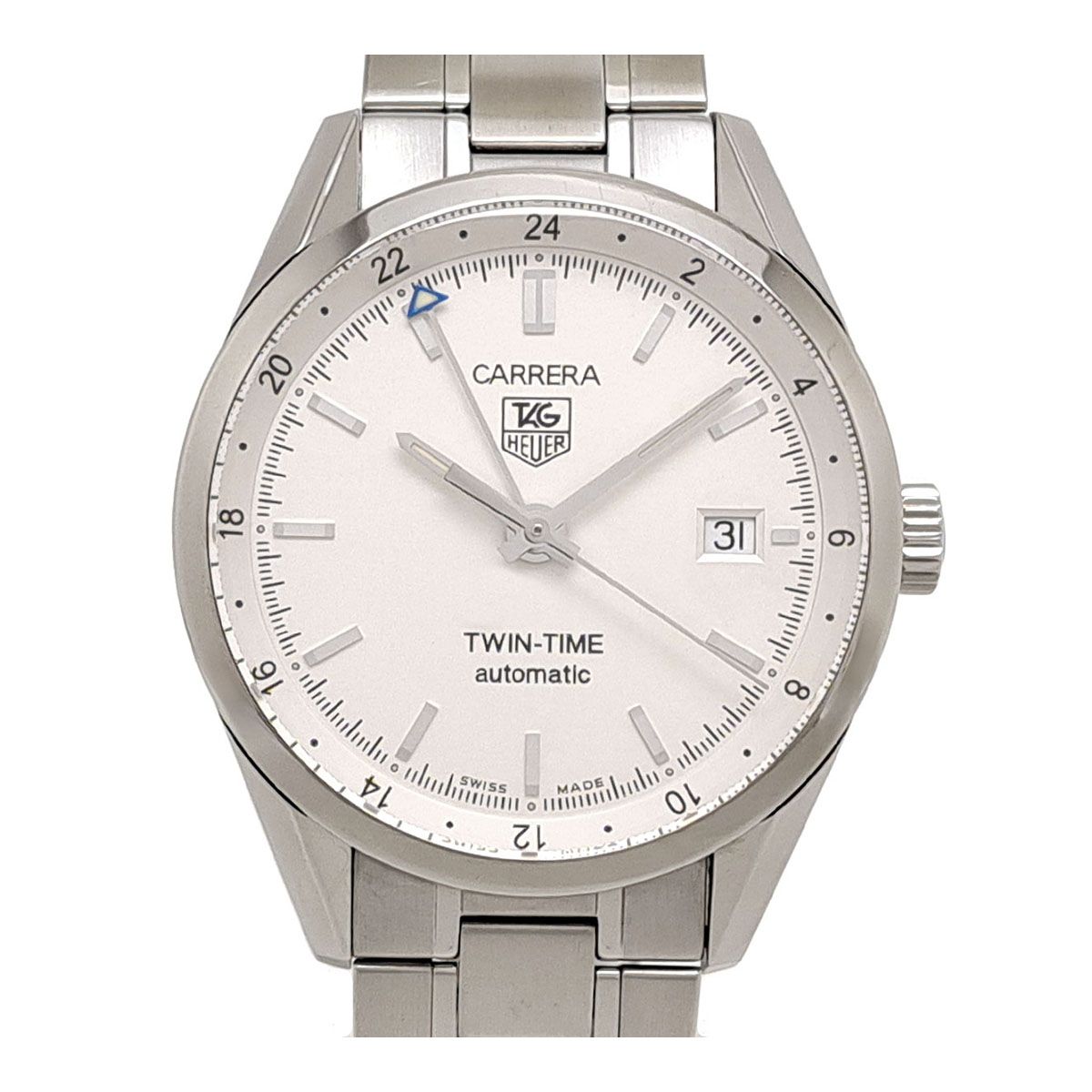 タグホイヤー カレラ ツインタイム WV2116.BA0787 自動巻き ステンレススティール メンズ TAG HEUER【中古】 【時計】 110,440円