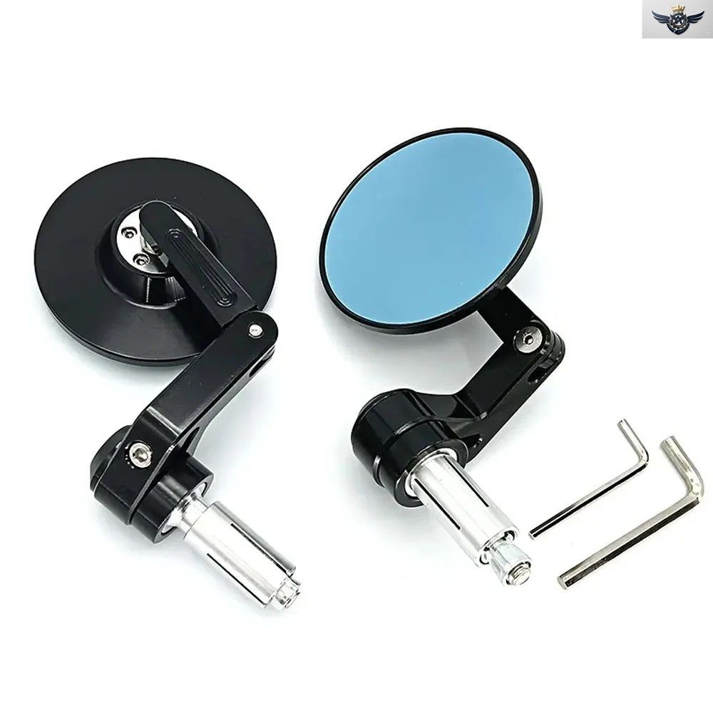 製品：シルバー オートバイ用サイドラウンドミラー 85mm 卸売 22mm オートバイ用ハンドルバーミラー カスタムパーツ 7,546円