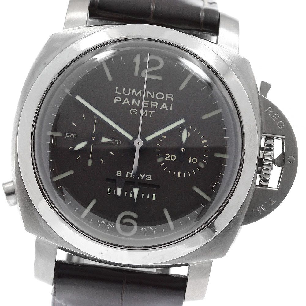 パネライ PANERAI PAM00311 ルミノール 1950 モノプルサンテ 8デイズ GMT クロノグラフ 手巻き メンズ 保証書付き_973276 566,480円