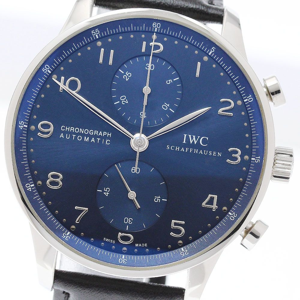 IWC IWC SCHAFFHAUSEN IW371491 ポルトギーゼ クロノグラフ 自動巻き メンズ 良品 保証書付き_969019