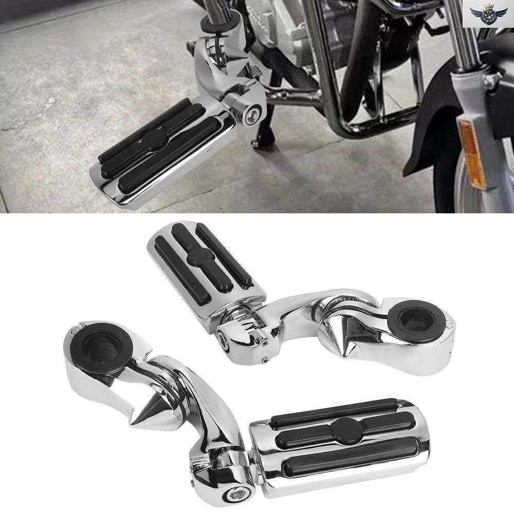 21mm ダブルラバー モーターサイクル ハイウェイ クラッシュバー クランプ フットペグ フットレスト エンジンガード フットペグ ハーレーカ