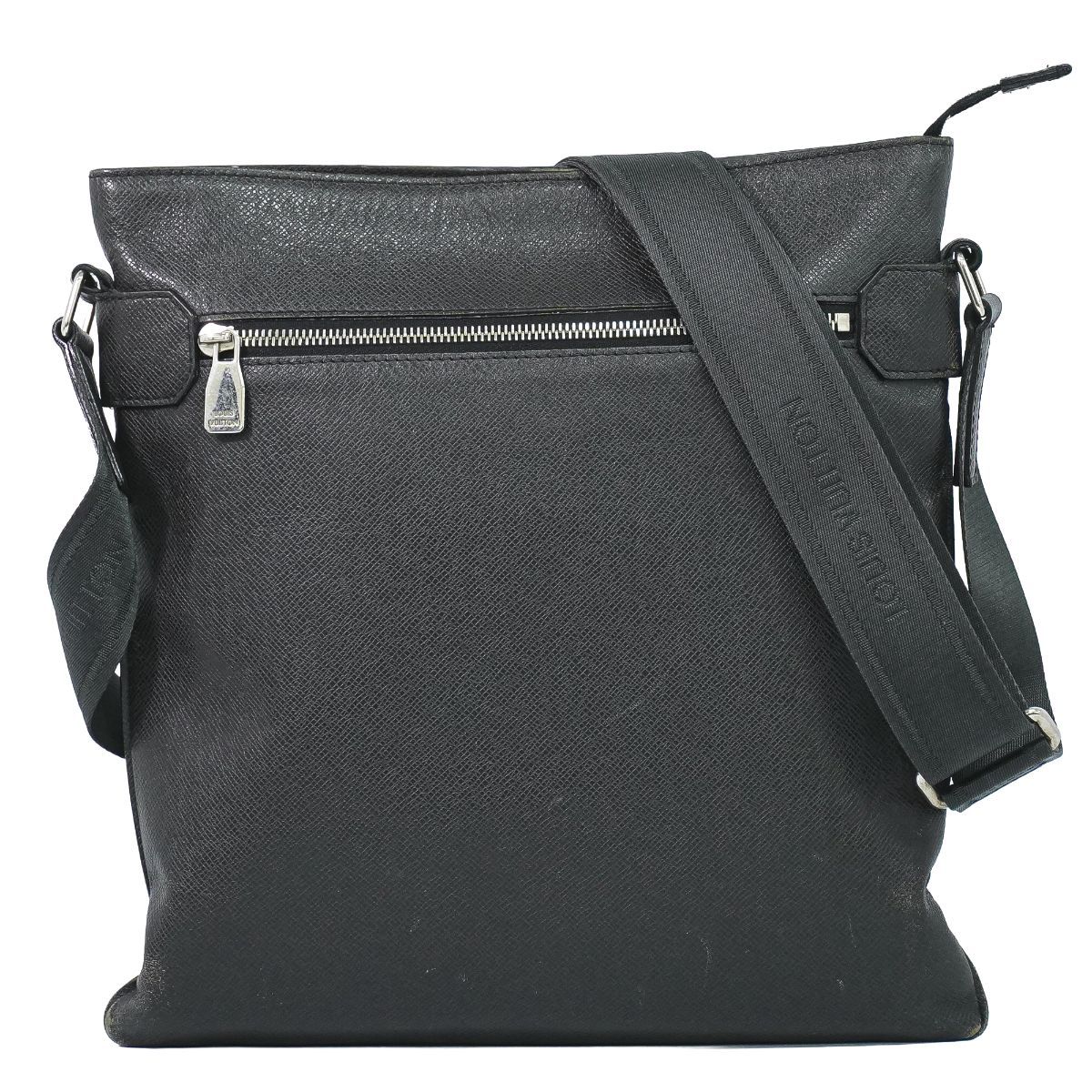 本物 ルイヴィトン LOUIS VUITTON LV サシャ タイガ レザー ショルダーバッグ ポシェット アルドワーズ ブラック M32712 Sasha ビトン バッグ 中古・