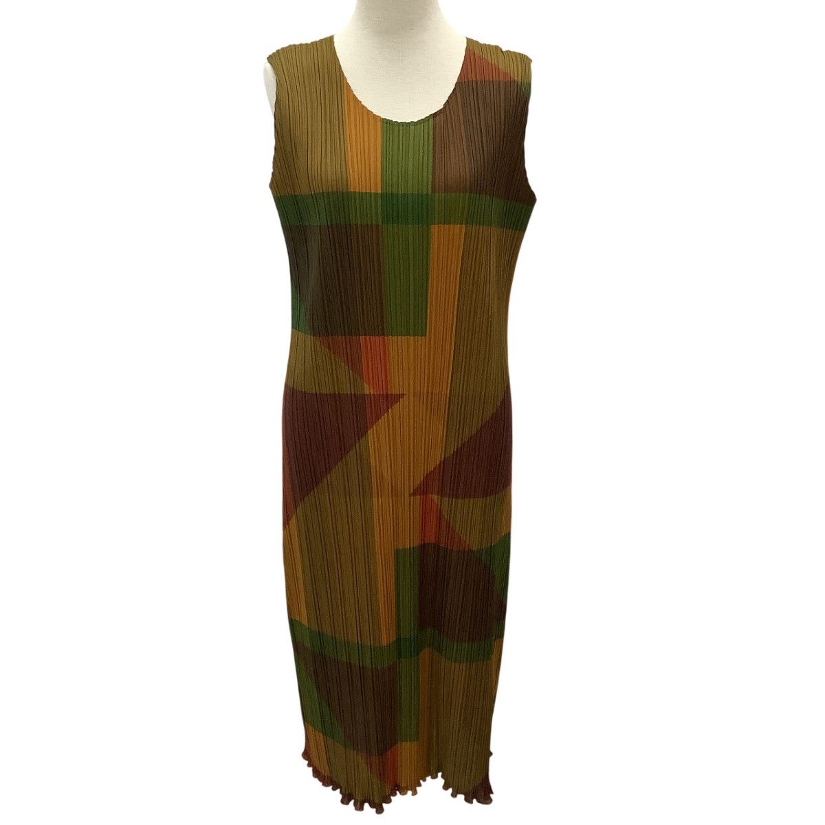 ISSEY MIYAKE イッセイミヤケ PLEATS PLEASE ワンピース SIZE 2 PP73-JH765 カーキ 17,028円